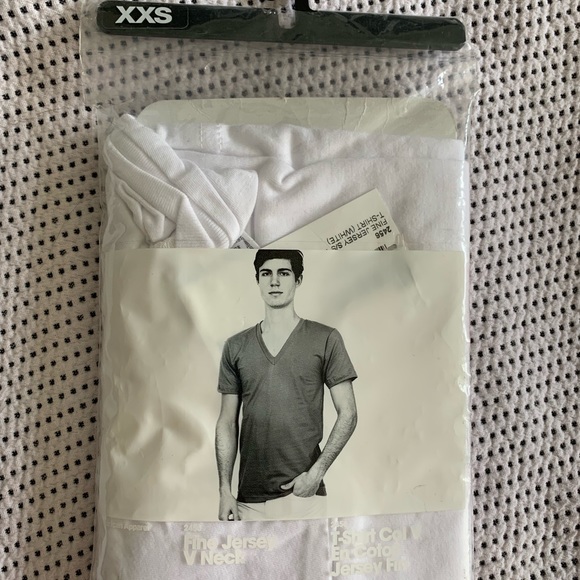 American Apparel Tops - American Apparel XXS White Deep V Tee American Apparel Tops - American Apparel XXS White Deep V Tee